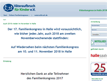 Tablet Screenshot of familienkongress.vaeteraufbruch.de